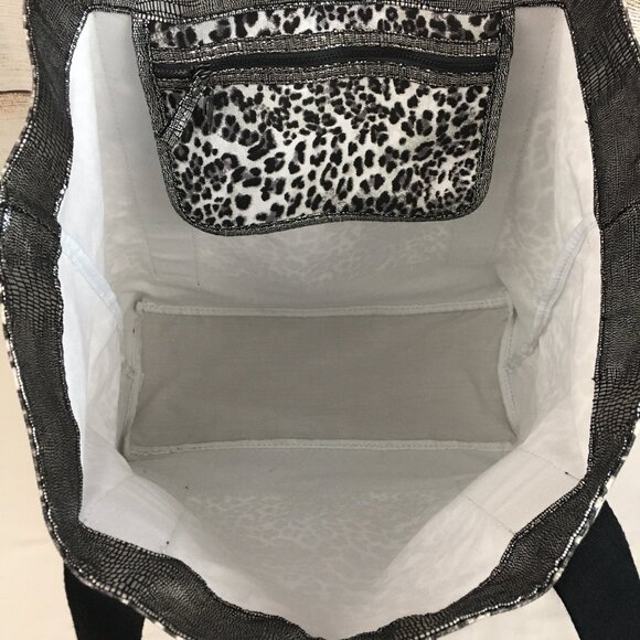 Victoria's Secret Leopard Metallic Large Cloth Tote Bag - Picture 9 of 14